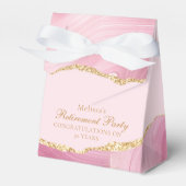 Elegantes Personalisiertes Rosa Gold-Rente-Party Geschenkschachtel (Vorderseite)