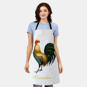Elegantes Personalisiertes Roster-Huhn Schürze (Getragen)