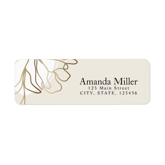 Elegantes Personalisiertes Rücksendeadresse-Label (Vorne)