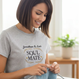 Elegantes personalisiertes Seelenverwandter-Grafik T-Shirt