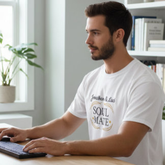 Elegantes Personalisiertes Seelenverwandter-Grafik T-Shirt