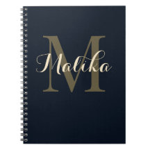 Elegantes personalisiertes Spiralnotizbuch mit Mon