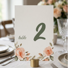 Elegantes personalisiertes Tischnummernschild mit Tischnummer