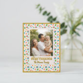 Elegantes Personalisiertes Weihnachtsfest-Muster Postkarte (Stehend Vorderseite)