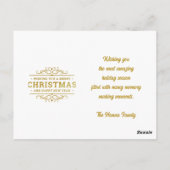 Elegantes Personalisiertes Weihnachtsfest-Muster Postkarte (Rückseite)