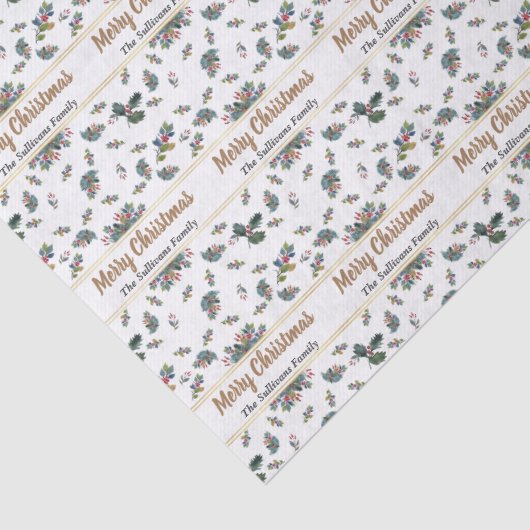 Elegantes Personalisiertes Weihnachtsgebäck Seidenpapier (Detail)