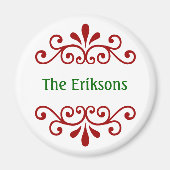 Elegantes Personalisiertes Weihnachtsmagnet Magnet (Vorne)