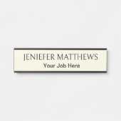 Elegantes, Personalisiertes Weiß- und Belagerungss Türschild (Vorderseite )