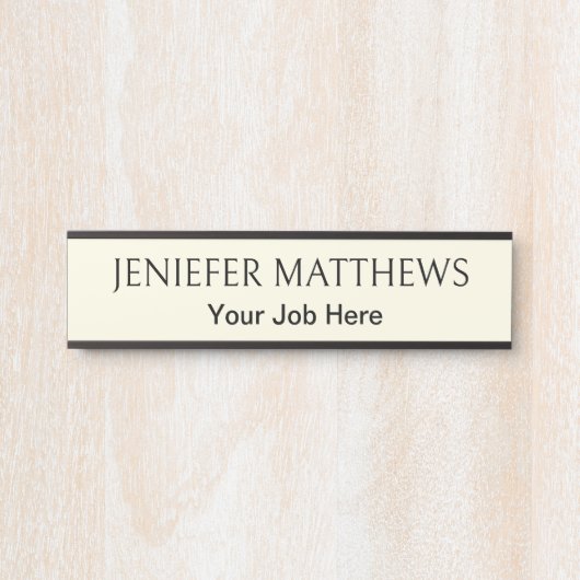 Elegantes, Personalisiertes Weiß- und Belagerungss Türschild (Vorderseite )