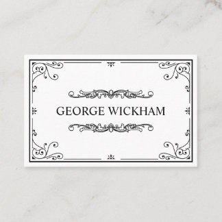 Elegantes persönliches Vintages viktorianisches Visitenkarte