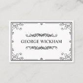 Elegantes persönliches Vintages viktorianisches Visitenkarte (Vorderseite)