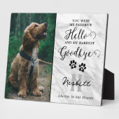 Elegantes Pet Loss Memorial Plaque Fotoplatte (Seite)