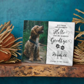 Elegantes Pet Loss Memorial Plaque Fotoplatte (Seite)