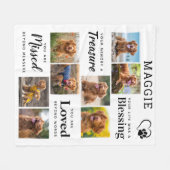 Elegantes Pet-Memorial Personalisiert 8 FotoCollag Fleecedecke (Vorderseite (Horizontal))