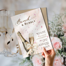 Elegantes Petals Brunch & Bubbly Brautparty Einladung