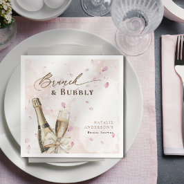 Elegantes Petals Brunch & Bubbly Brautparty Serviette
