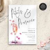 Elegantes Petals Prosecco Glass Brautparty Einladung