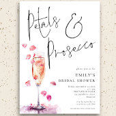 Elegantes Petals Prosecco Glass Brautparty Einladung