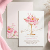 Elegantes Petals und Prosecco Brautparty Einladung