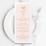 Elegantes Petals und Prosecco Brautparty Menu Menükarte<br><div class="desc">Sip, Savor & Celebrate Ihre perfekte Petals und Prosecco Brautparty Menu Card. Diese Menükarten zeigen nicht nur Ihre köstliche Speisekarte, sondern erhöhen auch Ihre Tischeinstellung. Die perfekte Mischung aus Chic und Raffinesse, um Ihre Feier zu ergänzen; jedes Detail zu gewährleisten ist so außergewöhnlich wie die Braut zu sein! Matching-Elemente in...</div>