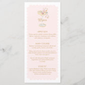 Elegantes Petals und Prosecco Brautparty Menu Menükarte (Vorderseite)