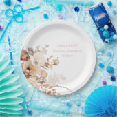 Elegantes Petals und Prosecco Brautparty Pappteller (Party)