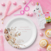 Elegantes Petals und Prosecco Brautparty Pappteller (Party)