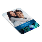 Elegantes Pfau-Foto speichert Datumsmagnete Magnet (Rechte Seite)