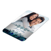 Elegantes Pfau-Foto speichert Datumsmagnete Magnet (Linke Seite)