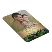 Elegantes Pfau-Foto speichert Datumsmagnete Magnet (Rechte Seite)