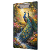 Elegantes Pfauen-Design Klemmbrett | (Links)