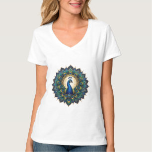 Elegantes Pfauen-Mandala-T-Shirt für Kleinkinder T-Shirt