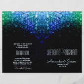 Elegantes Pfauenfarbenleuchten mit einem Hochzeits (Vorderseite)