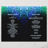 Elegantes Pfauenfarbenleuchten mit einem Hochzeits (Rückseite)