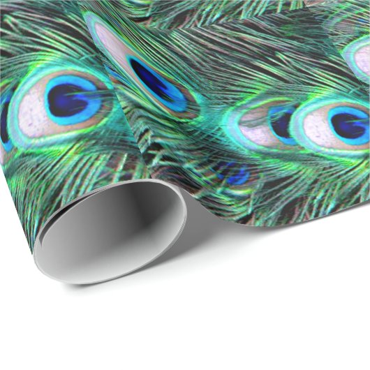 Elegantes PfauenFeathers-Muster / Haus der Grosch Geschenkpapier (Rolleneckpunkt)