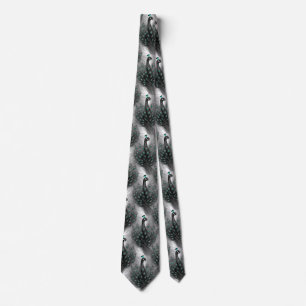 Elegantes Pfauenfeder Teal Augen Muster Krawatte