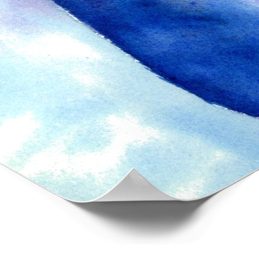 Elegantes Pfauengeflecht Poster (Ecke)