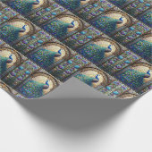 Elegantes Pfauengeschenkpapier Geschenkpapier (Ecke)
