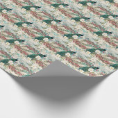 Elegantes Pfauengeschenkpapier Geschenkpapier (Ecke)