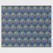 Elegantes Pfauengeschenkpapier Geschenkpapier (Flach)