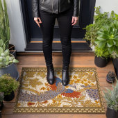 Elegantes Pfauenmuster Walter Crane Vintag Fußmatte