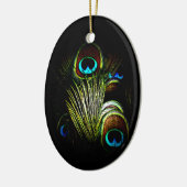 Elegantes Pfauenschmuck Set 1121 Keramikornament (Links)