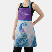 Elegantes Pfauenwasser Blaue Malerei Schürze (InSitu)