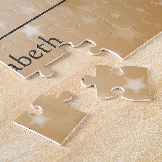 Elegantes Pferd Custom Gold 50. Hochzeit Puzzle (Seite)