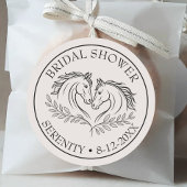 Elegantes Pferd Hochzeit Rustikales Land Vielen Da Runder Aufkleber