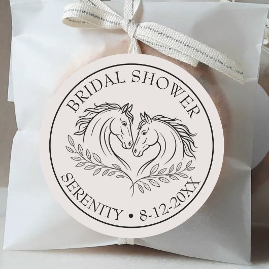 Elegantes Pferd Hochzeit Rustikales Land Vielen Da Runder Aufkleber