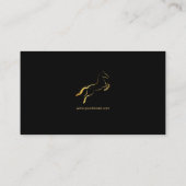 Elegantes Pferd in Goldfarbe Visitenkarte (Rückseite)