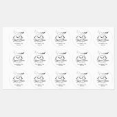 Elegantes Pferd in schwarzer Farbe Etiketten (Blatt)