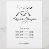 Elegantes Pferd in schwarzer Farbe Flyer (Vorne)