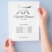 Elegantes Pferd in schwarzer Farbe Flyer (Hand)
